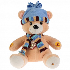 Игрушка-ночник мягкая Мишка 23 см., со светящимися щечками, русский чип (Мульти-пульти, V62408/23 (6))